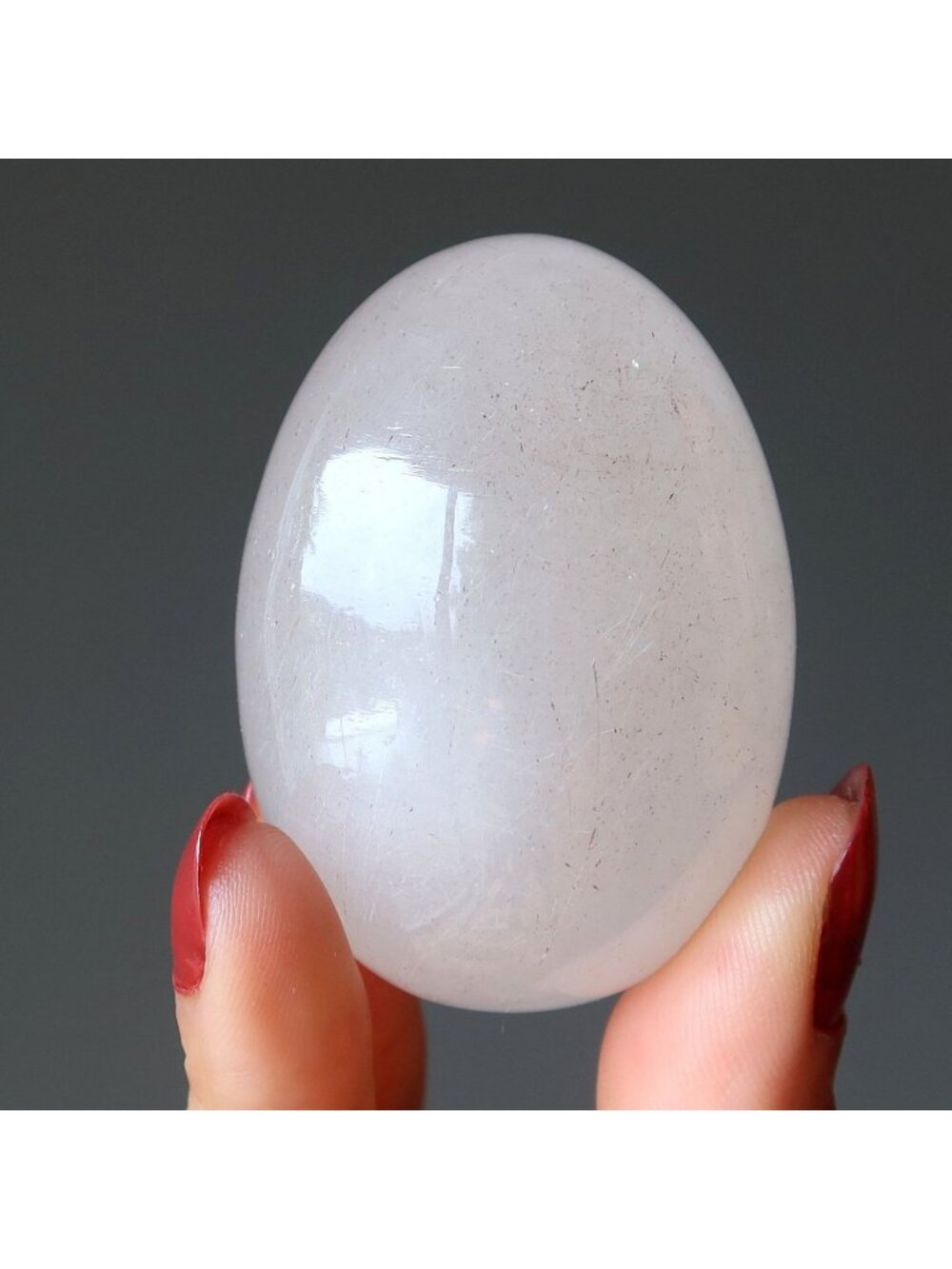 Rutilated Quartz Egg White Divine Crystal Gemstone New Beginnings Stone